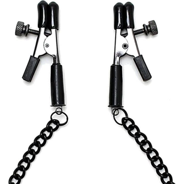 BONDAGE PLAY Pinças de crocodilo ajustáveis para mamilos com