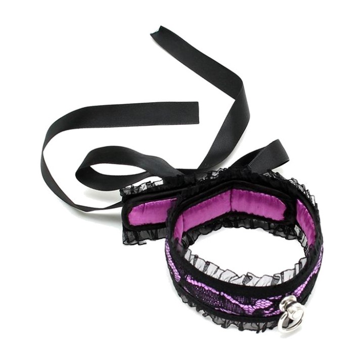 BONDAGE PLAY Collar de nylon con lazo de satén R8124VAR