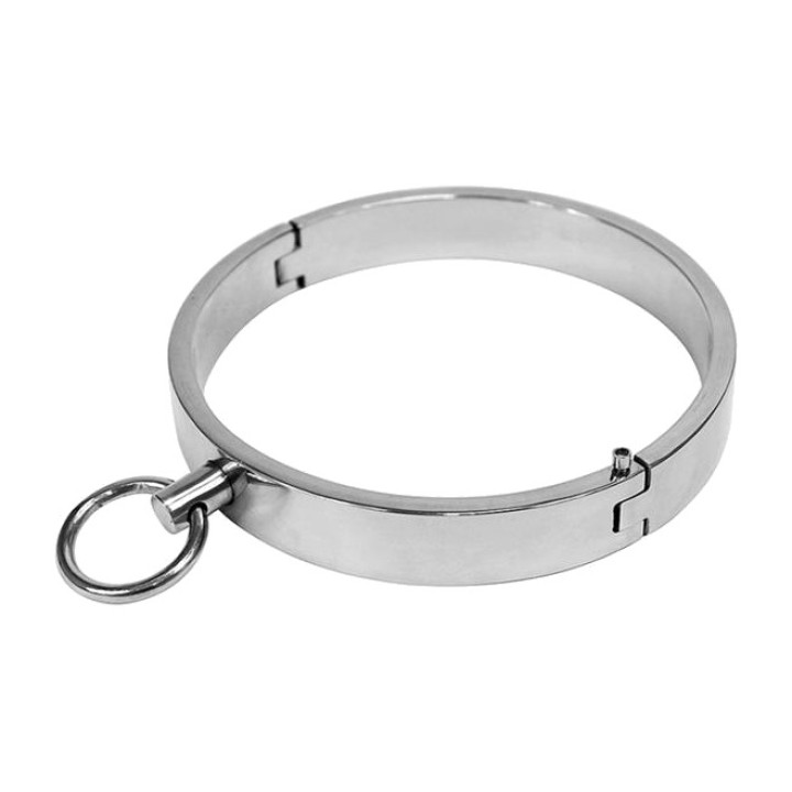 BONDAGE PLAY Steel collar with ring and key 37 CM R8018