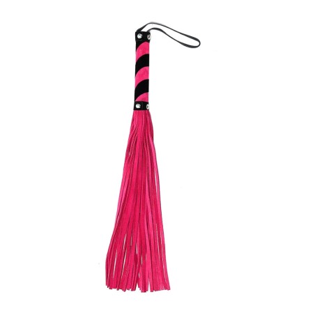 nahkainen flogger koristellulla kahvalla 44 cm