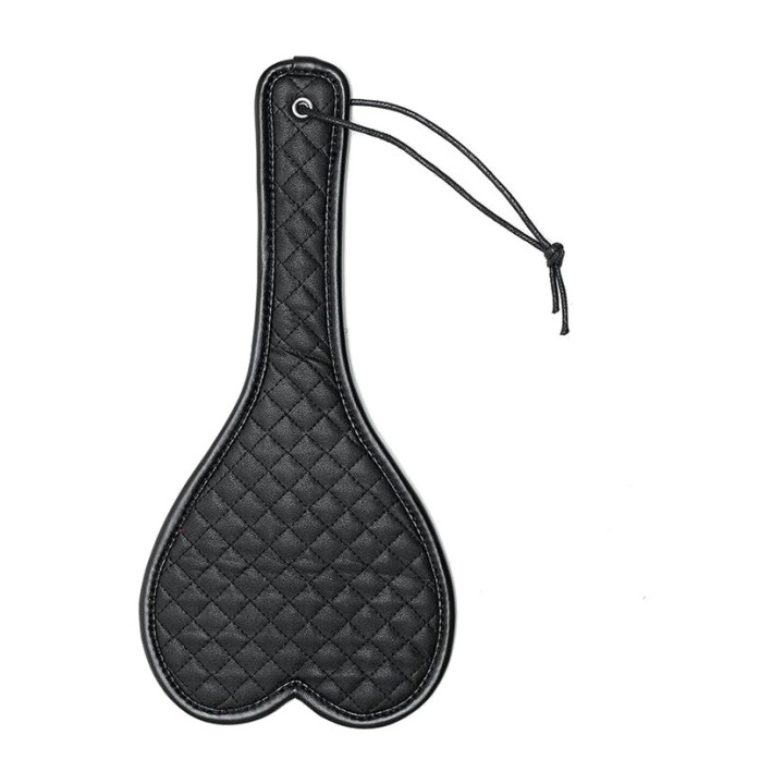 BONDAGE PLAY Heart-shaped leather paddle 30 CM R7914