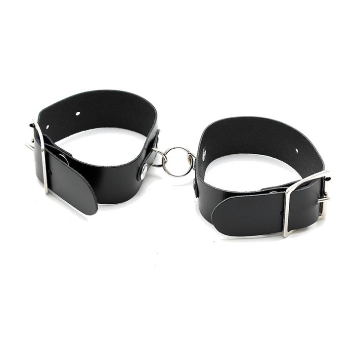 BONDAGE PLAY Cătușe subțiri din piele, cu cataramă R7634