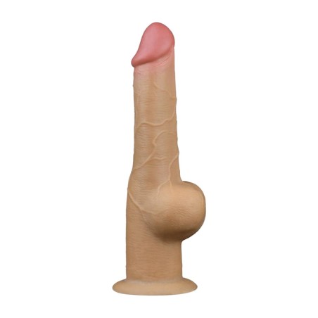 gode réaliste en silicone à double couche avec ventouse 9.5"