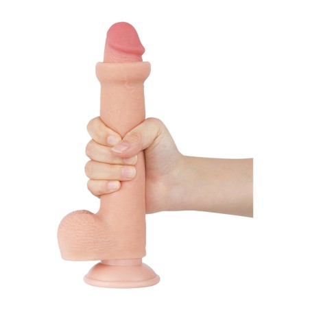 kettős sűrűségű, realisztikus dildo csúszó bőrrel 9"