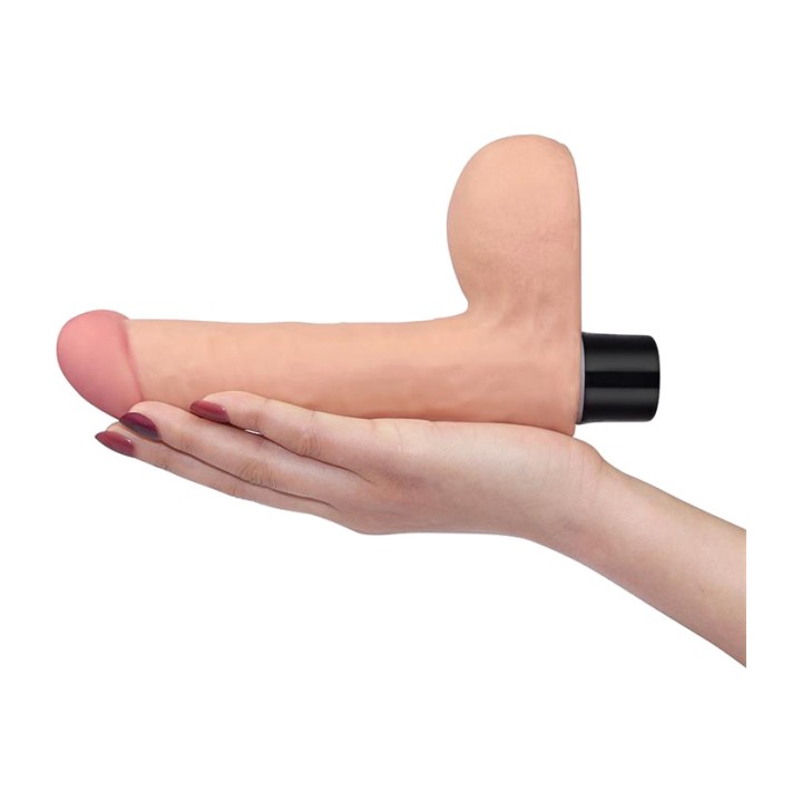 LOVETOY Mehak realističen vibrator z 10 hitrostmi in testisi