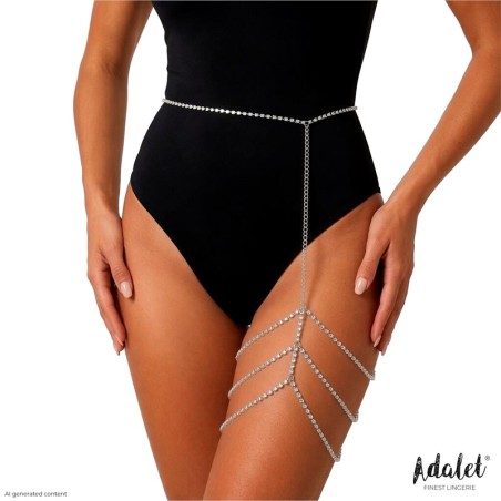 hip garter with three crystal garters lydia