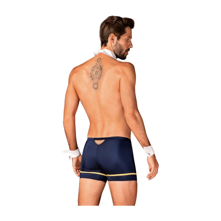 OBSESSIVE Costume da pilota da uomo con boxer, cravatta e