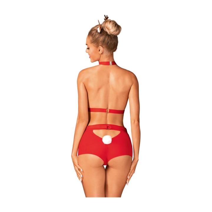 OBSESSIVE Costume da renna con shorts, imbracatura e