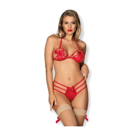 2-delige set met bh en string met bandjes giftella