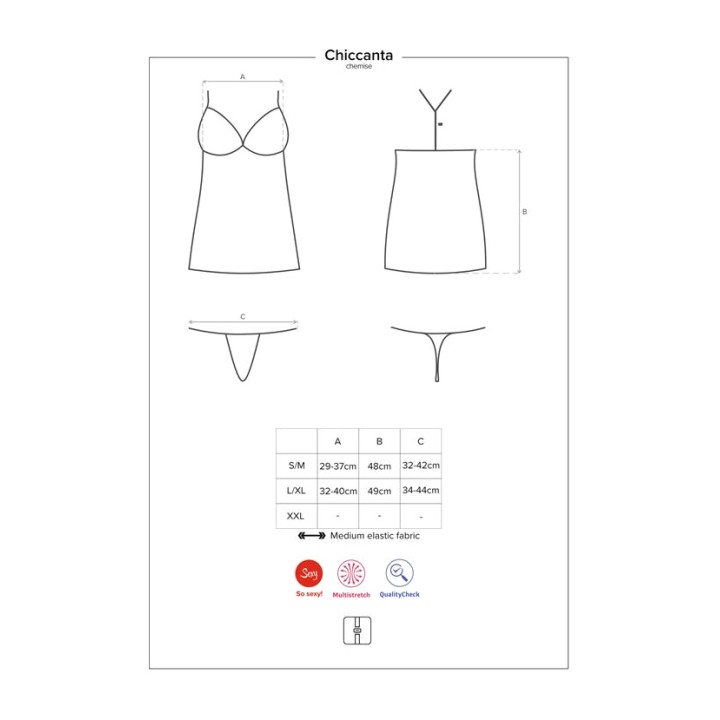 OBSESSIVE Chemise de renda com decote halter e tanga