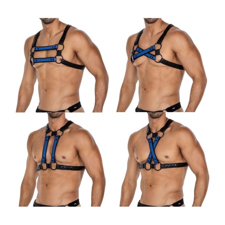 imbracatura da petto da uomo in pelle vegana h4rness06 4way