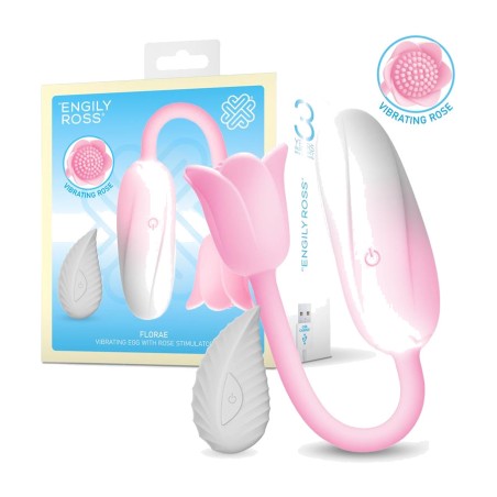 ovo vibratório com rosa estimuladora e controlo remoto florae