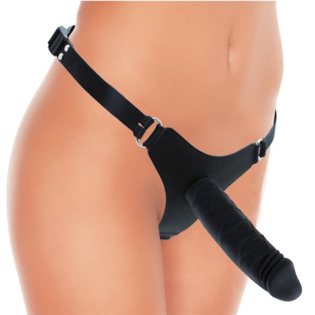 harness with detachable realistic silicone dildo 4 x 17 cm