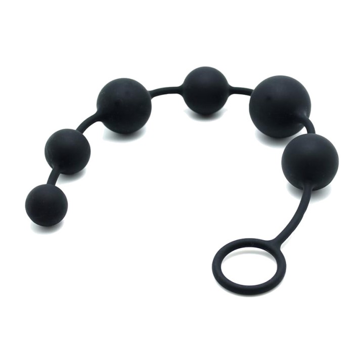 LATEX PLAY Silicone anal beads with ring 40 CM R9129