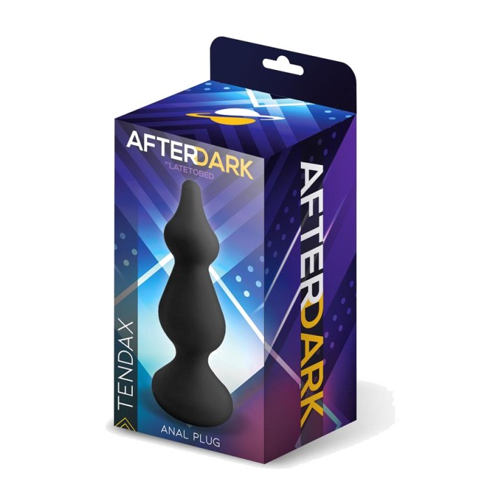 AFTERDARK Plug anal de silicona con curvas progresivas TENDAX-8-X-3-CM AD-590