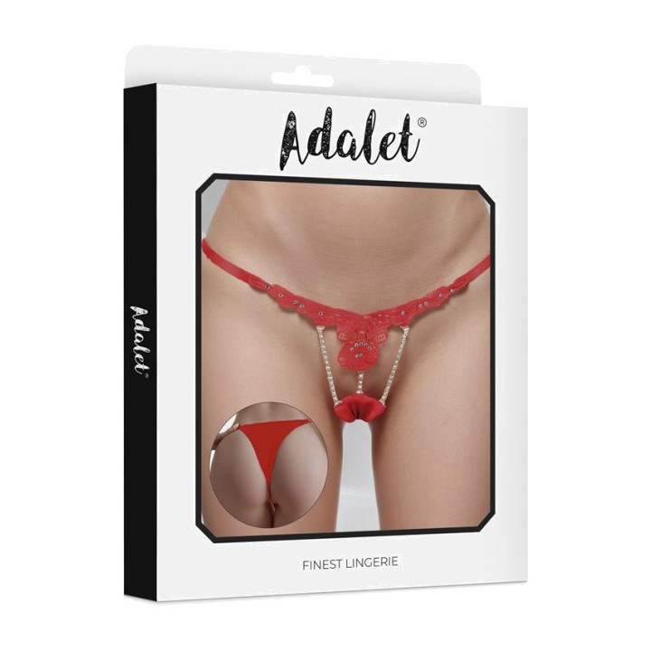 ADALET LINGERIE String en dentelle avec strass Sophie