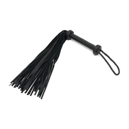 usnjen flogger s pletenim ročajem 50 cm