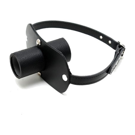 kožený roubík s trubicí 4 cm
