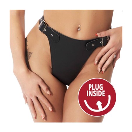 ham tip chiloțel din piele cu plug anal interior 12 cm