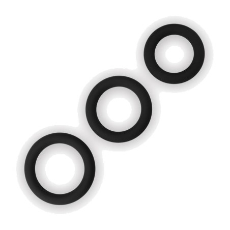 pack de 3 anéis penianos de silicone power plus