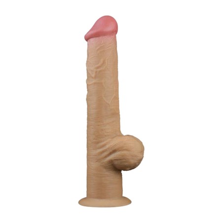 realistic double-layer silicone dildo with suction cup 12.5"