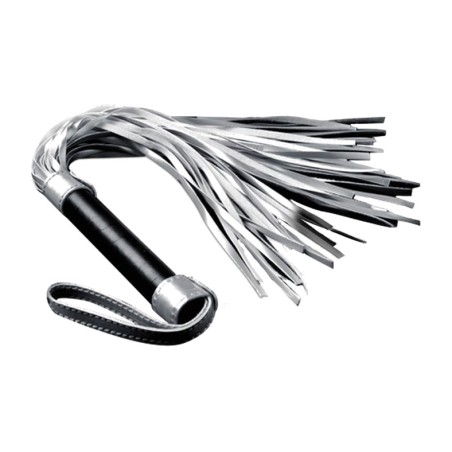 faux leather flogger whip 44 cm