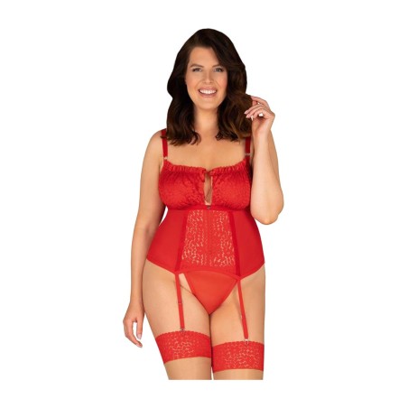 κορσές με ζαρτιέρες και στρινγκ blossmina corset