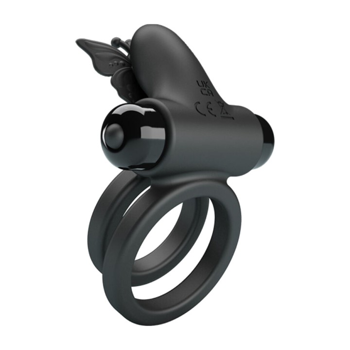 PRETTY LOVE Anello doppio vibrante con stimolatore D-233397