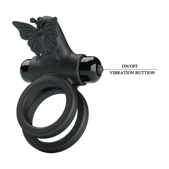 PRETTY LOVE Dupla rezgő gyűrű stimulátorral D-233397