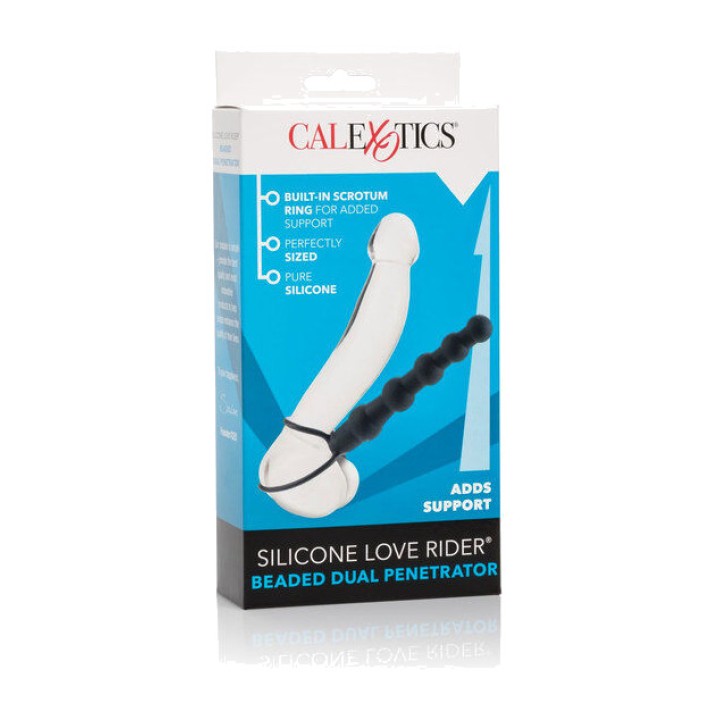 CALEXOTICS Ring med dubbel penetrator BEADED DUAL PENETRATOR