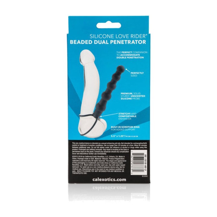 CALEXOTICS Double penetrator ring BEADED DUAL PENETRATOR